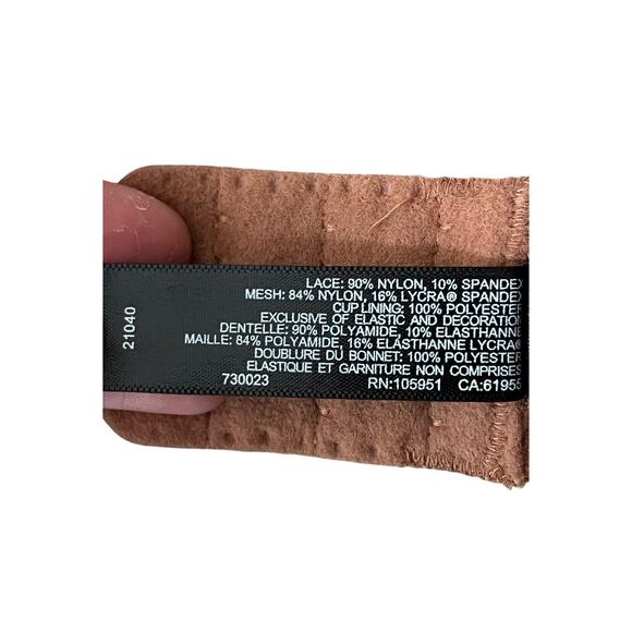 Natori bra 730023 Feathers underwire contour light brown size 32DDD 32F - Picture 5 of 6